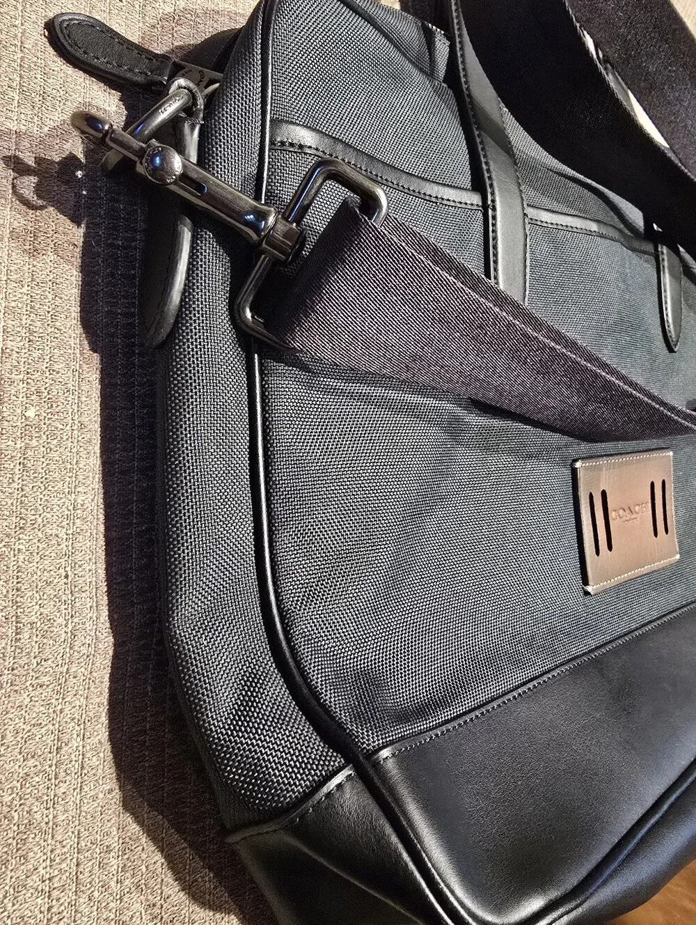 COACH Hamilton Portfolio Bag Briefcase F31277 Dark Green Canvas NWOT